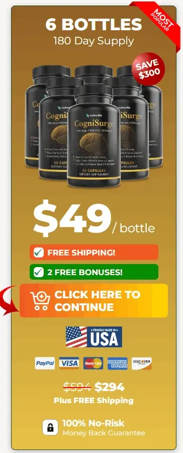 CogniSurge 6 bottles